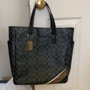 Coach black carry-all 13x14x2 /12.